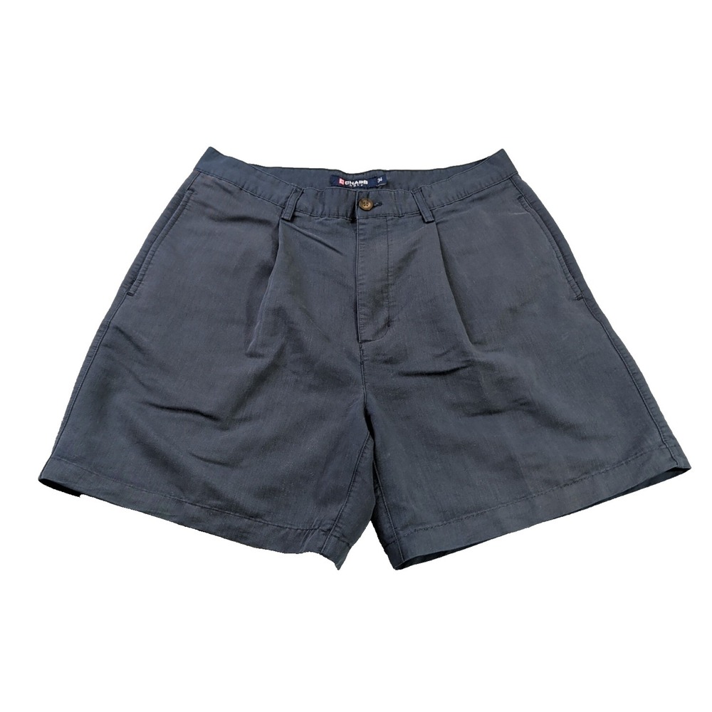 Chaps Golf Shorts Mens 34 Navy‎ Blue Chino Golf Active Casual Athleisure